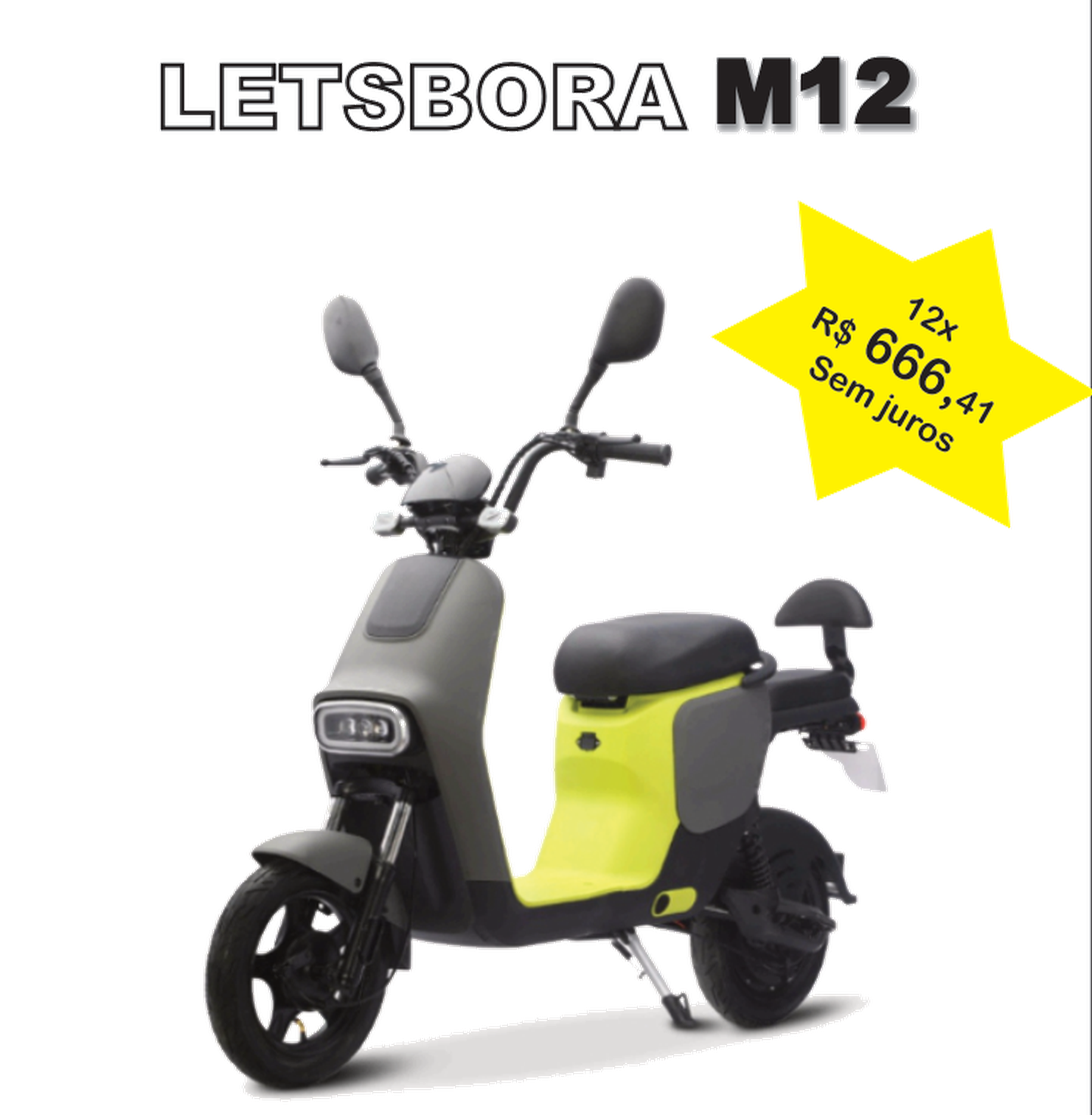 Letsbora M12 — Custo-benefício com autonomia até 80 km.