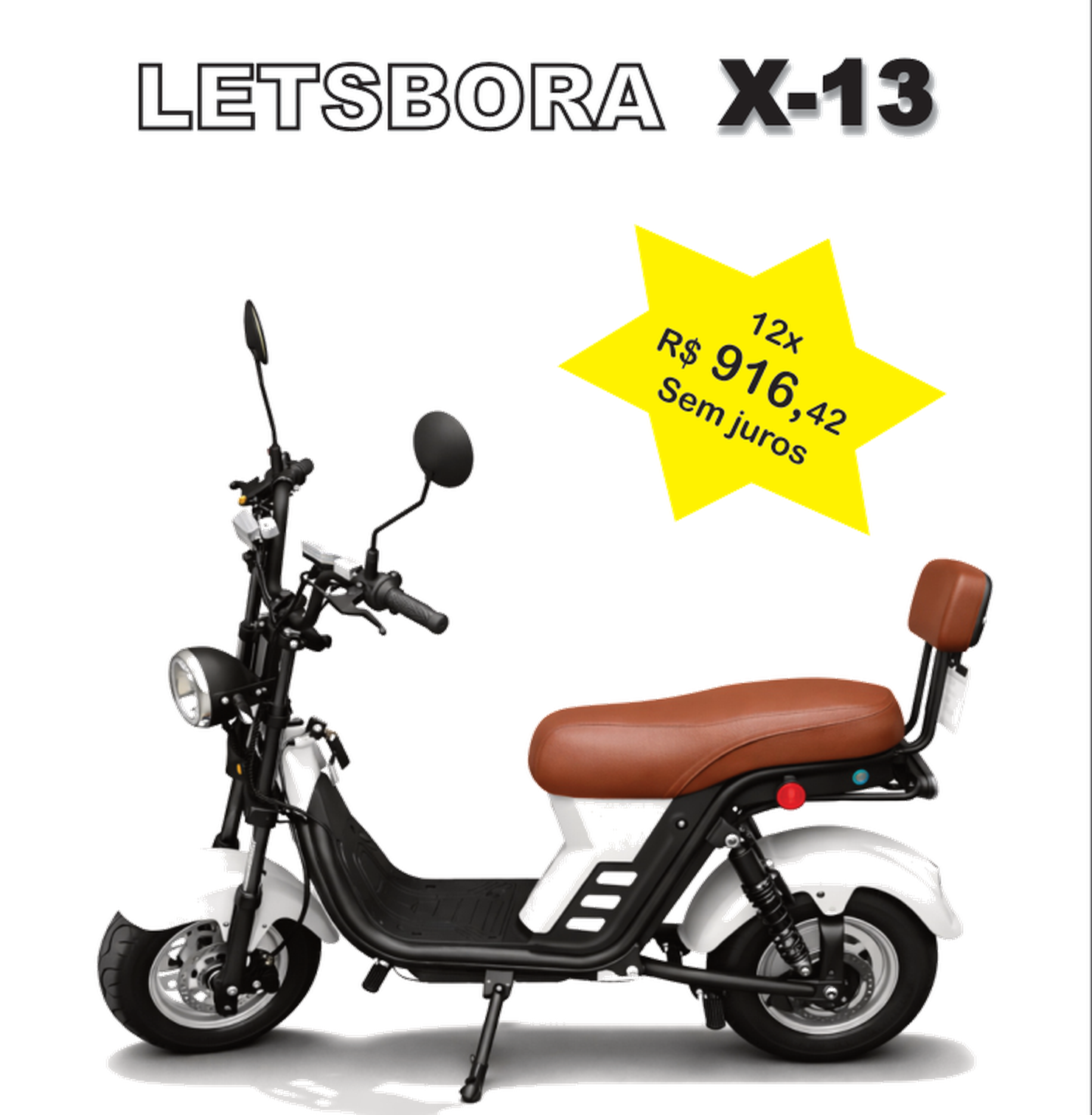 Letsbora X-13 — Performance esportiva em vermelho intenso.